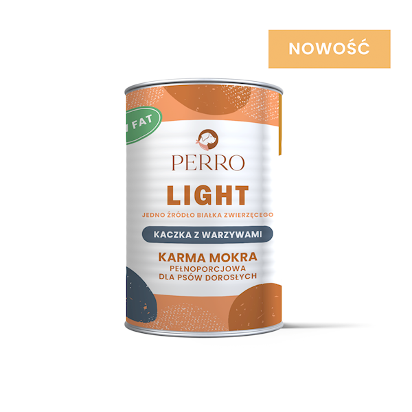 PERRO LIGHT  MONOBIAŁKOWA KACZKA Z WARZYWAMI 400G