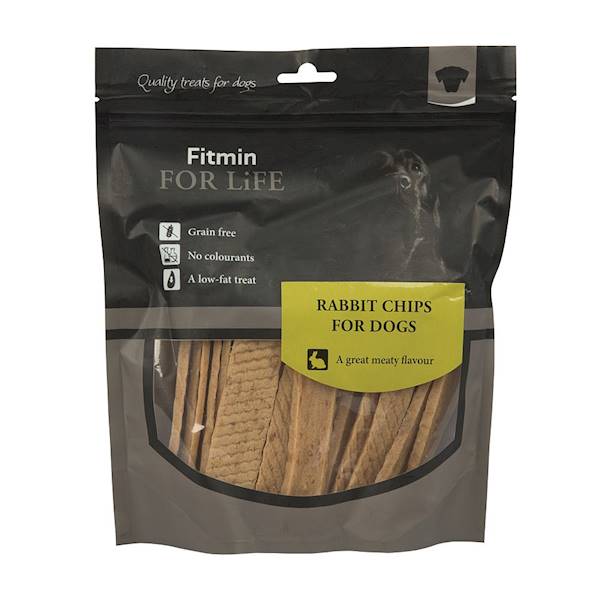 FITMIN DOG FOR LIFE TREATS RABBIT CHIPS 400G