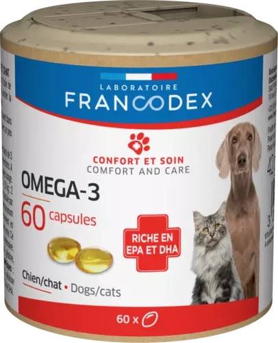 FRANCODEX OMEGA-3 DLA PSÓW I KOTÓW 60KAPS