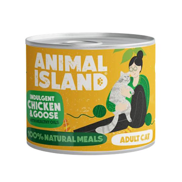 ANIMAL ISLAND CAT PREMIUM KURCZAK I GĘŚ 200G