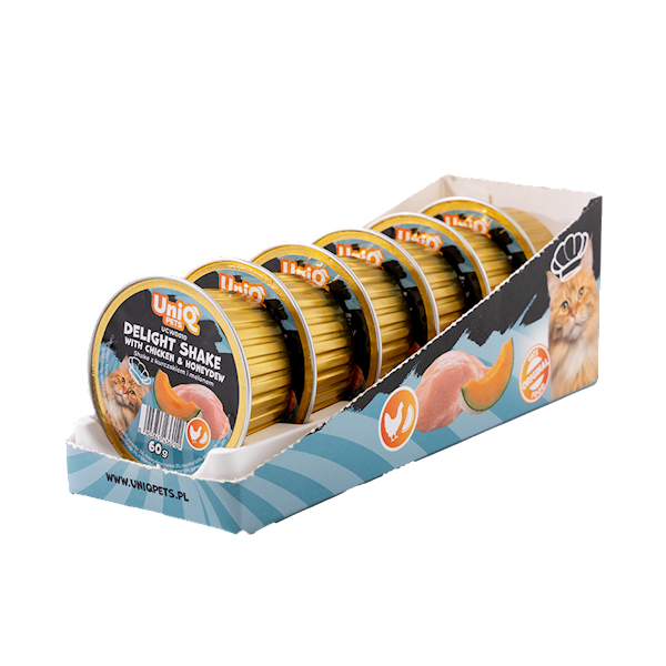 UNIQ PETS DELIGHT SHAKE Z KURCZAKIEM I MELONEM 60G