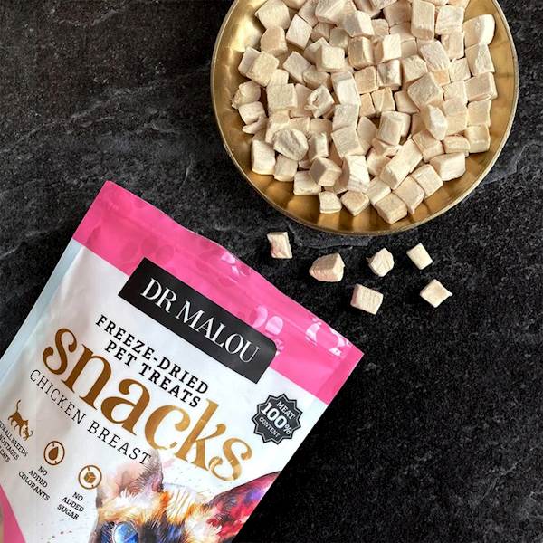 DR MALOU PRZYSMAKI LIOFILIZOWANE DLA KOTA 100% PIERŚ KURCZAKA 50G