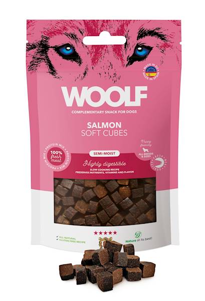 WOOLF SOFT CUBES SALMON PROTEIN MIX 100G