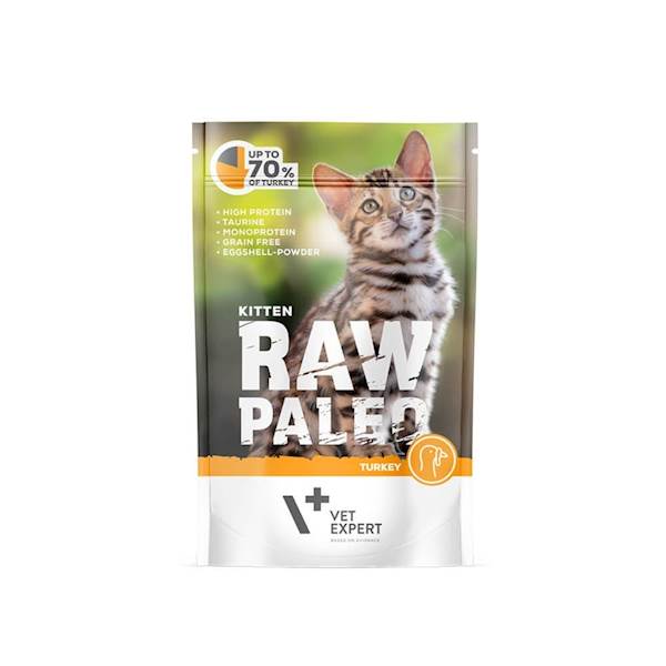 VET EXPERT RAW PALEO KITTEN TURKEY 100G