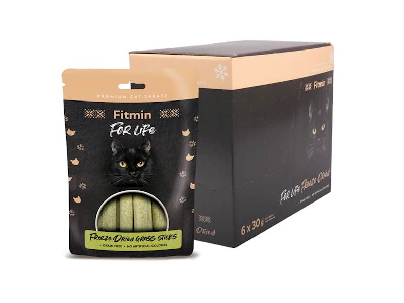 FITMIN FOR LIFE CAT LIOFILIZOWANE PATYCZKI Z KOCIĄ TRAWĄ 30G