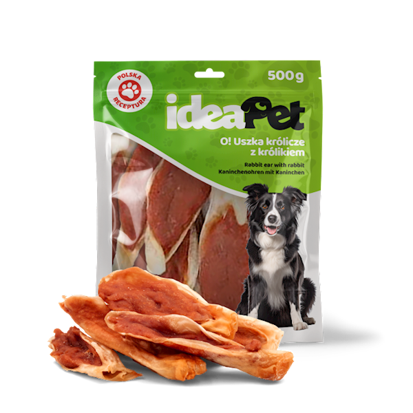 IDEAPET USZY KRÓLICZE Z KRÓLIKIEM 500G