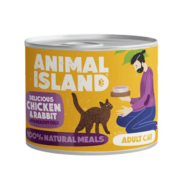 ANIMAL ISLAND CAT PREMIUM KURCZAK I KRÓLIK 200G