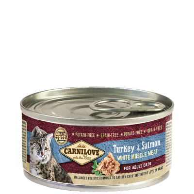 CARNILOVE CAT CAN TURKEY&SALMON 100G