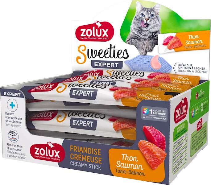 ZOLUX SWEETIES KREMOWY PRZYSMAK DLA KOTA Z TUŃCZYKIEM I ŁOSOSIEM 14G