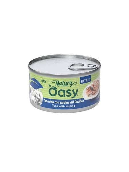 OASY CAT NATURAL JELLY TUŃCZYK Z SARDYNKAMI 85G