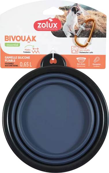 ZOLUX BIVOUAK SKŁADANA MISKA DLA PSA 650ML NIEBIESKA
