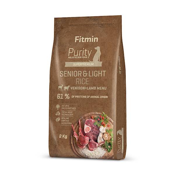 FITMIN DOG PURITY RICE SENIOR&LIGHT VENISON&LAMB 2KG