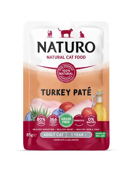 NATURO CAT GRAIN FREE TURKEY PATE 85G