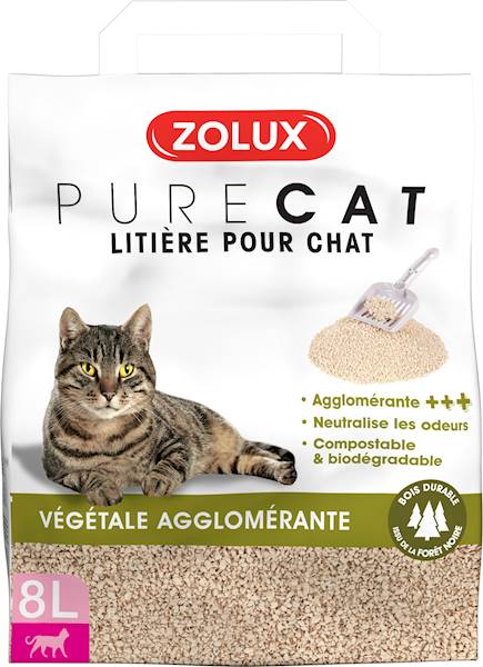 ZOLUX PURECAT ŻWIREK ROŚLINNY ZBRYLAJĄCY 8L