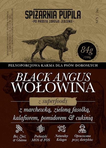 SPIŻARNIA PUPILA SUPERFOOD WOŁOWINA BLACK ANGUS 2KG