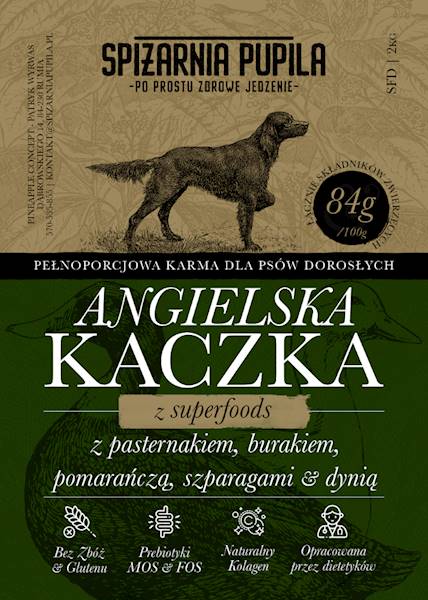 SPIŻARNIA PUPILA SUPERFOOD ANGIELSKA KACZKA 2KG