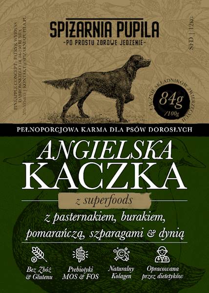 SPIŻARNIA PUPILA SUPERFOOD ANGIELSKA KACZKA 12KG