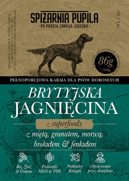 SPIŻARNIA PUPILA SUPERFOOD BRYTYJSKA JAGNIĘCINA 2KG