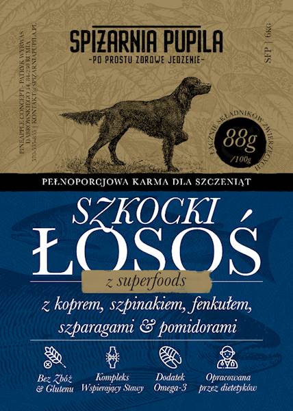 SPIŻARNIA PUPILA SUPERFOOD SZKOCKI ŁOSOŚ DLA SZCZENIĄT 6KG