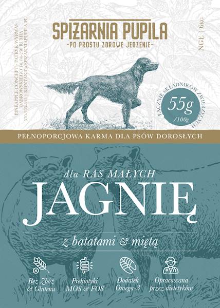 SPIŻARNIA PUPILA GRAIN FREE JAGNIĘ DLA RAS MAŁYCH 6KG