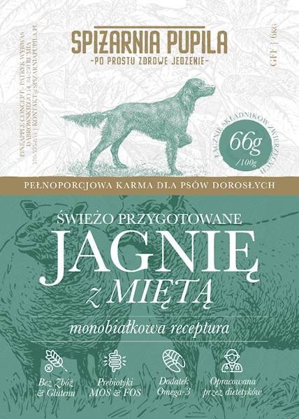 SPIŻARNIA PUPILA GRAIN FREE JAGNIĘ Z MIĘTĄ 6KG
