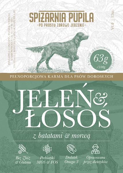 SPIŻARNIA PUPILA GRAIN FREE JELEŃ & ŁOSOŚ 12KG