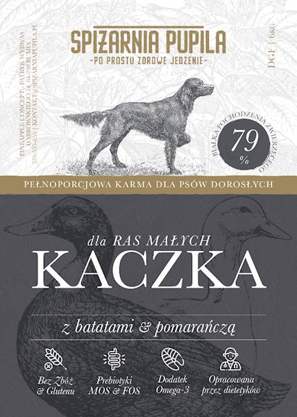 SPIŻARNIA PUPILA GRAIN FREE KACZKA DLA RAS MAŁYCH 6KG