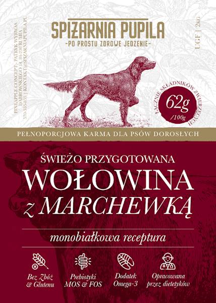 SPIŻARNIA PUPILA GRAIN FREE WOŁOWINA Z MARCHEWKĄ 2KG