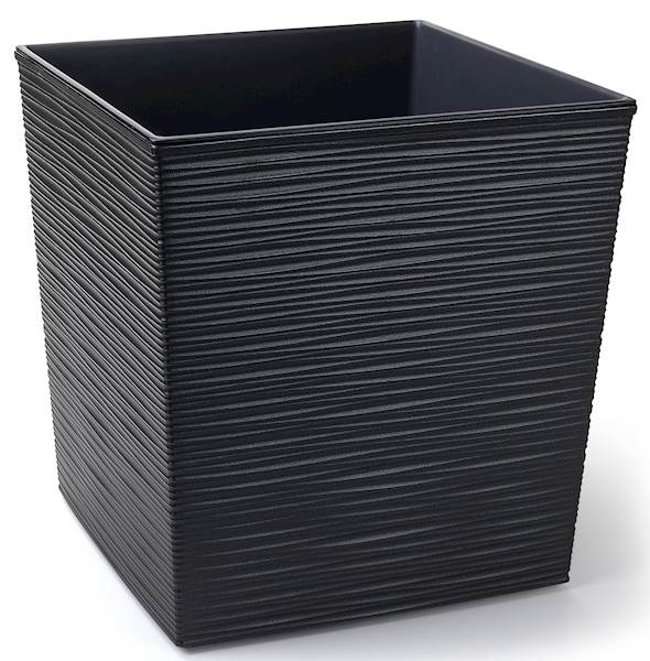 Doniczka JUKA 190x190 dłuto - grafit metalik