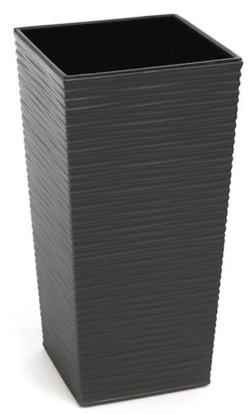 Doniczka FINEZJA 250x250 dłuto - grafit metalik