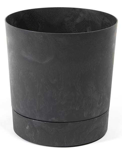 Donica z podstawką AURA 225 recycled czarny beton