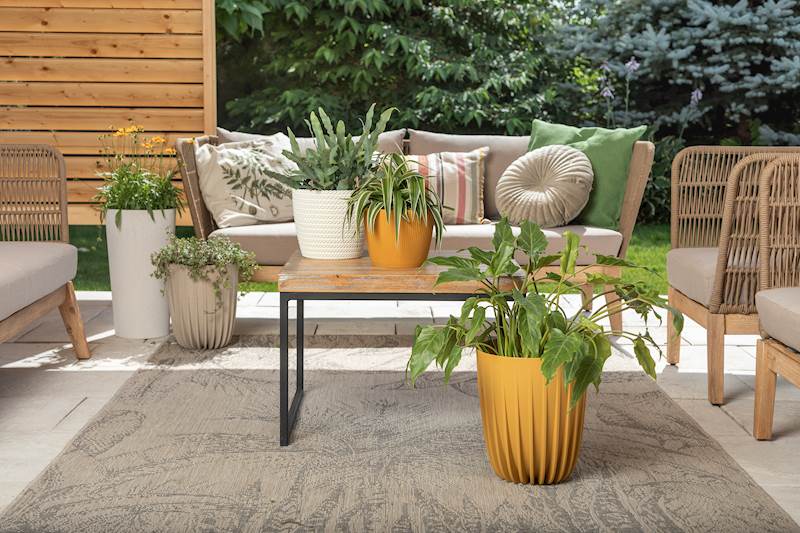 Doniczka MIRA 250 mm szary