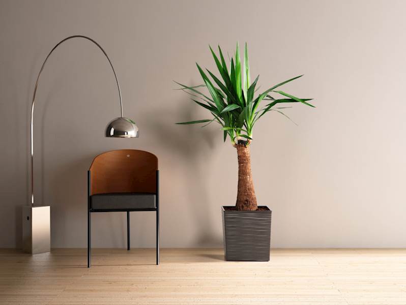 Doniczka JUKA 300x300 dłuto - czarny