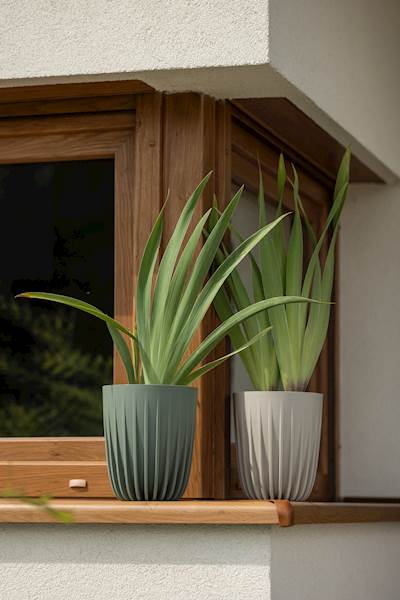 Doniczka MIRA 250 mm recycled szarozielony