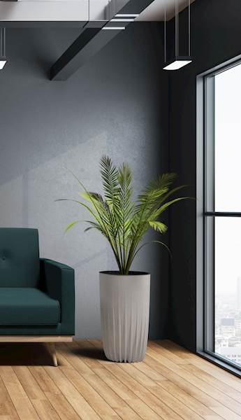 Doniczka MIRA wysoka 300 ECO wood naturalne drewno