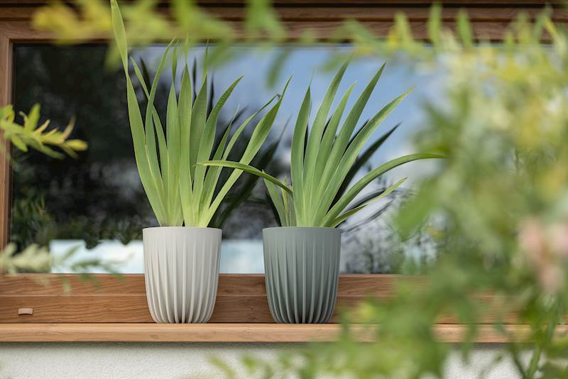 Doniczka MIRA 190 mm recycled beżowy