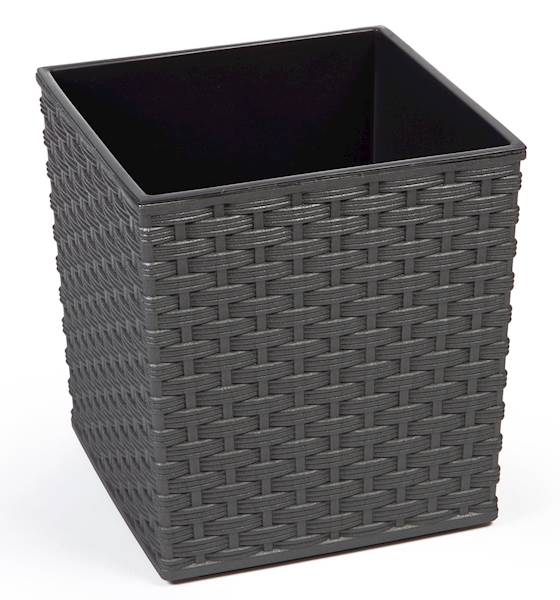 Doniczka JUKA 190x190 rattan - grafit metalik