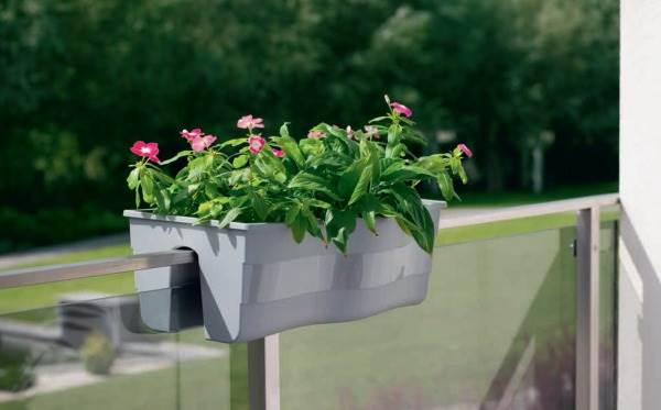 Donica skrzynka balustradowa fala 60 platyna