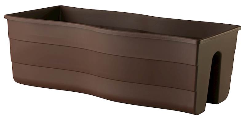Donica skrzynka balustradowa fala 60 brąz
