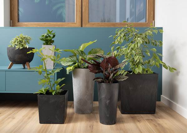 Doniczka LILIA 140 - czarny beton