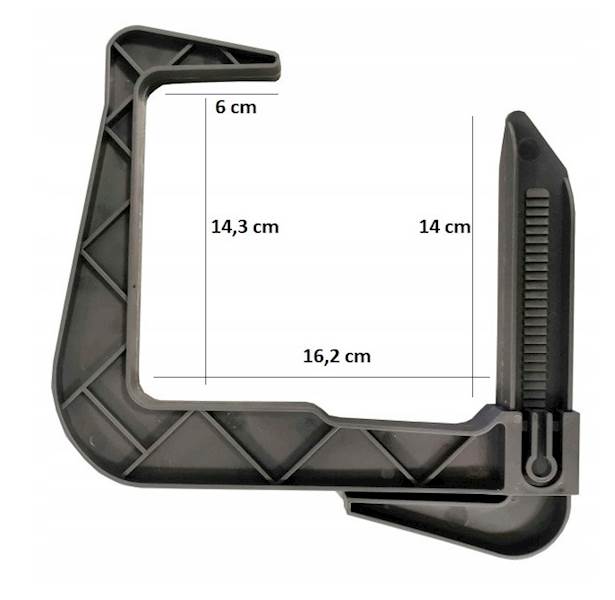 Uchwyt balkonowy uniwersalny biały