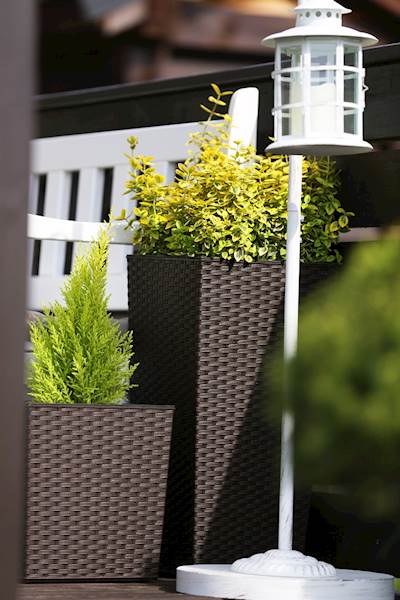 Doniczka FINEZJA 300x300 rattan - mokka