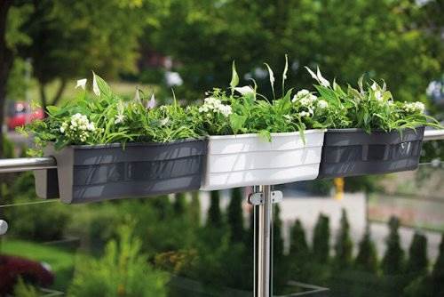 Donica skrzynka balustradowa fala 60 brąz