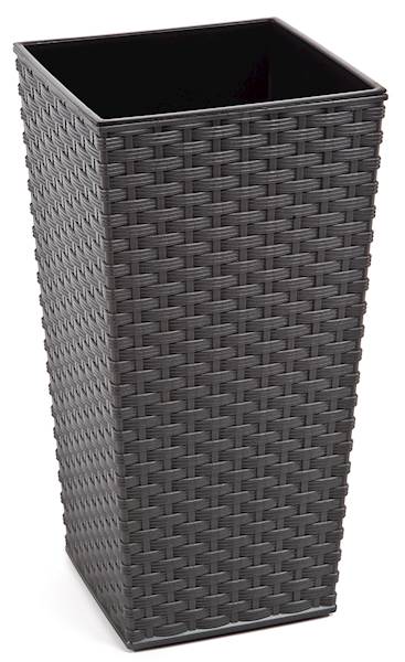 Doniczka FINEZJA 300x300 rattan - grafit metalik