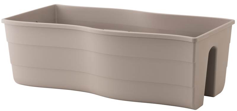 Donica skrzynka balustradowa fala 60 szaro-beżowy