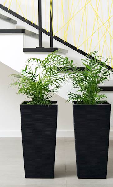 Doniczka FINEZJA 250x250 dłuto - czarny