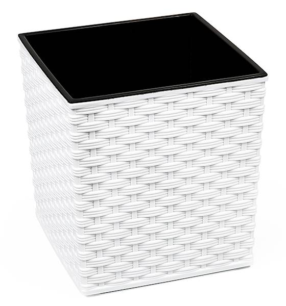 Doniczka JUKA 250x250 rattan - biały