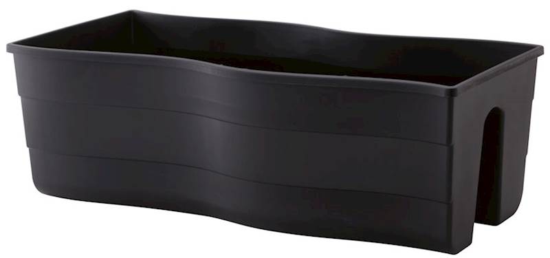 Donica skrzynka balustradowa fala 60 głęboka czerń