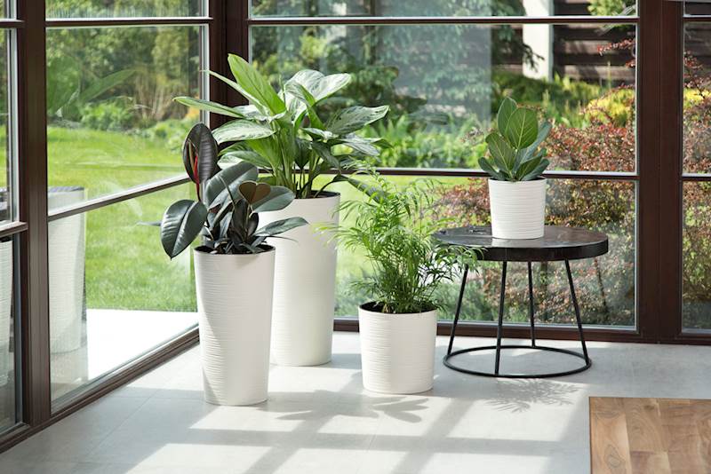 Doniczka LILIA 250 dłuto - kremowy