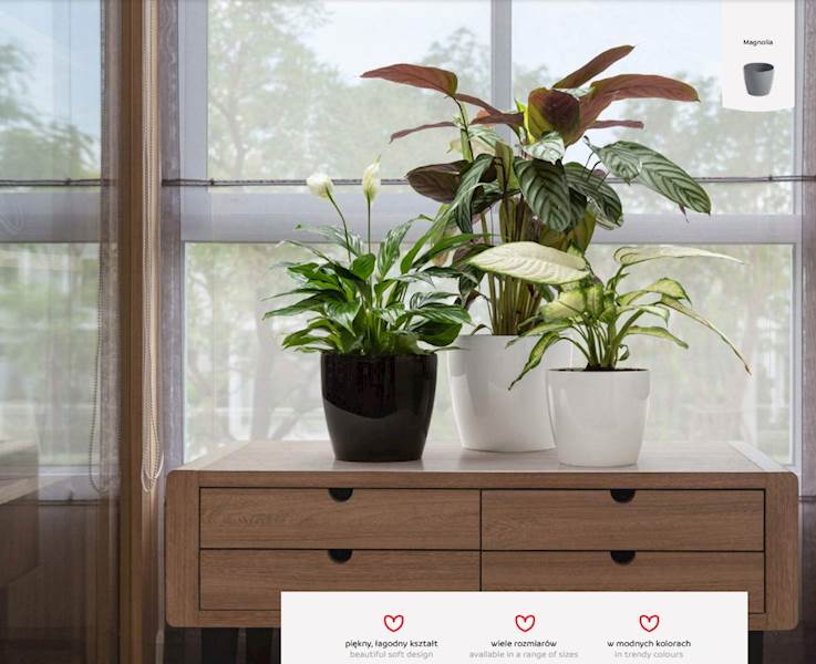 Osłonka doniczka MAGNOLIA 250 - cappuccino